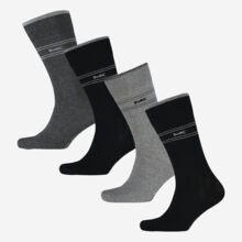 Four Pack Black & Grey Socks