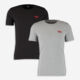 Grey & Black Two Pack T Shirt Set - Image 1 - please select to enlarge image