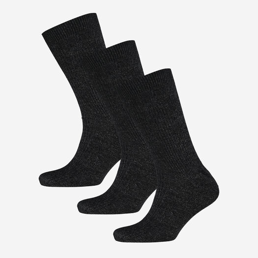 Three Pack Black Logo Socks  - Image 1 - please select to enlarge image