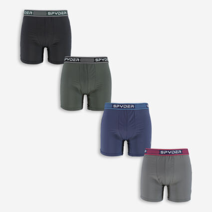 Four Pack Multicoloured Mesh Boxer Briefs - Image 1 - please select to enlarge image