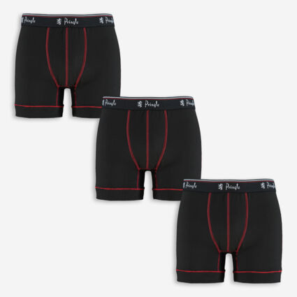 Three Pack Black Performance Trunks  - Image 1 - please select to enlarge image