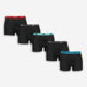 Five Pack Black Athletic Mesh Trunks - Image 1 - please select to enlarge image