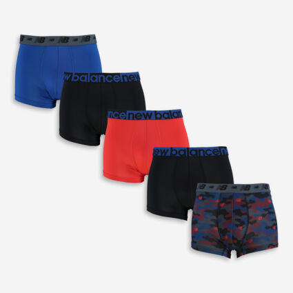 Five Pack Multicoloured Performance Boxers - Image 1 - please select to enlarge image