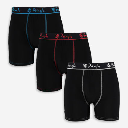 Three Pack Black Soft Touch Boxers - Image 1 - please select to enlarge image