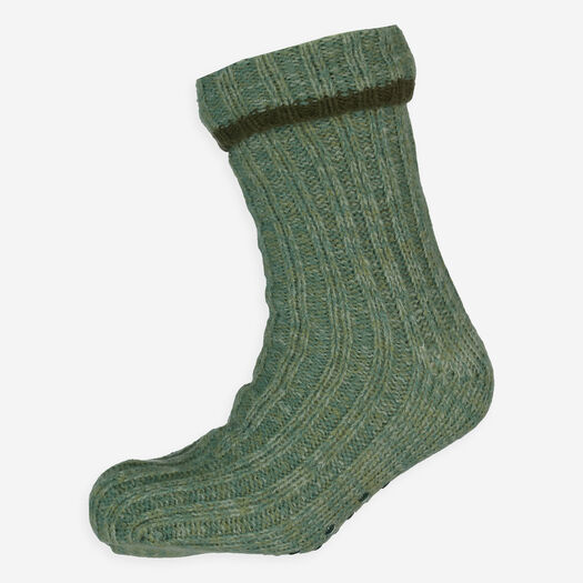 Green Slipper Socks - Image 1 - please select to enlarge image