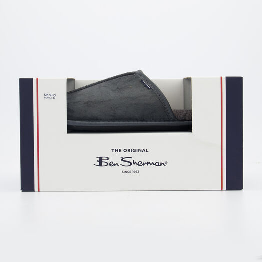 Grey Faux Fur Lined Slippers TK Maxx UK