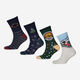 Four Pack Multicoloured Festive Socks  - Image 1 - please select to enlarge image