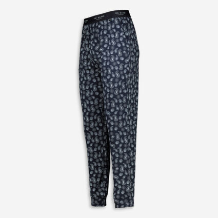 Navy Paisley Relaxed Joggers  - Image 1 - please select to enlarge image