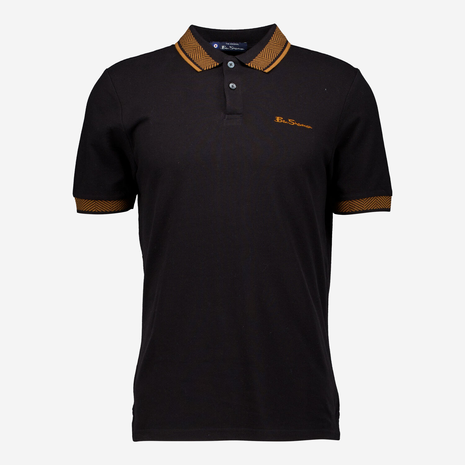 Black Branded Polo Shirt TK Maxx UK