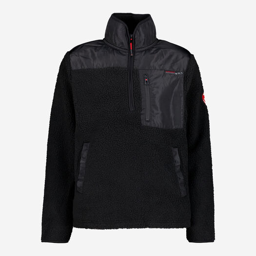 Black Hybrid Sherpa Fleece Jacket TK Maxx UK