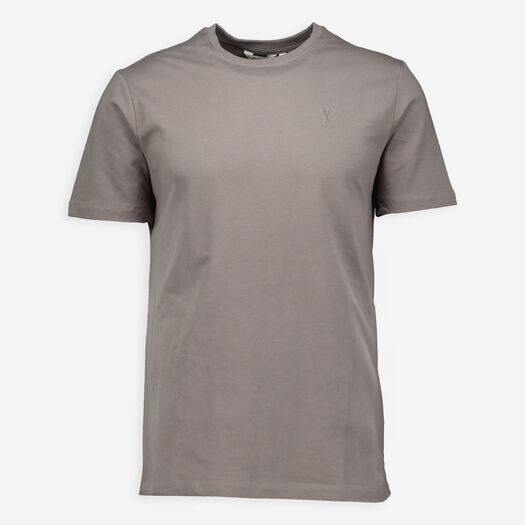 Grey Embroidered Logo T Shirt  - Image 1 - please select to enlarge image