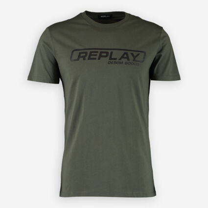Military Green Logo Tee - Image 1 - please select to enlarge image