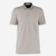 Cream & Grey Golf Microstripe Polo Shirt - Image 1 - please select to enlarge image