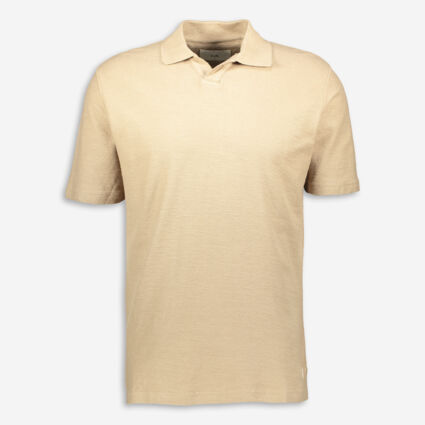 Taupe Hammer Heavy Polo - Image 1 - please select to enlarge image