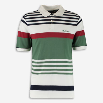 Multicolour Stripe Polo Shirt  - Image 1 - please select to enlarge image