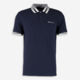 Navy Collar Detail Polo Shirt  - Image 1 - please select to enlarge image