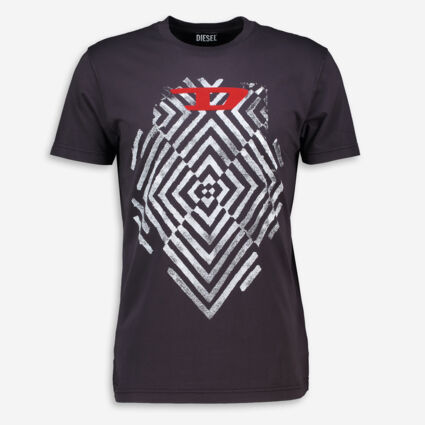 Charcoal Grey Abstract T Shirt - Image 1 - please select to enlarge image