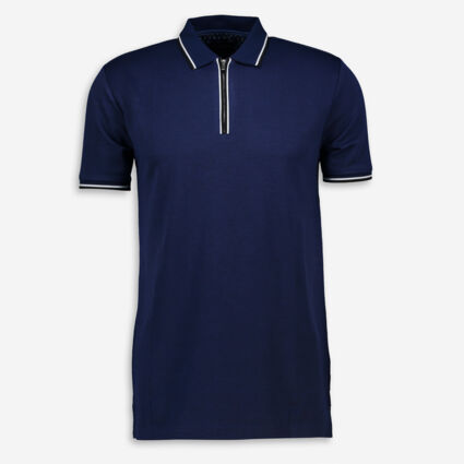 Navy Tipping Polo Shirt - Image 1 - please select to enlarge image