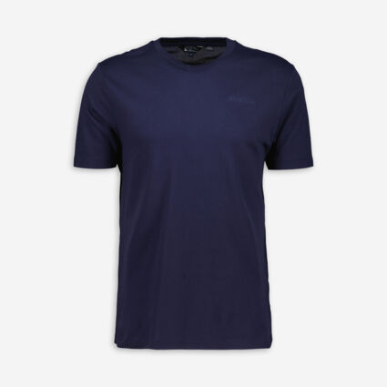 Navy Textured T Shirt - Image 1 - please select to enlarge image