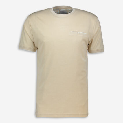 Cream Tipped T Shirt - Image 1 - please select to enlarge image