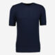 Navy Woven Knit T Shirt  - Image 1 - please select to enlarge image