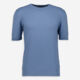 Blue Checkered Knit T Shirt - Image 1 - please select to enlarge image
