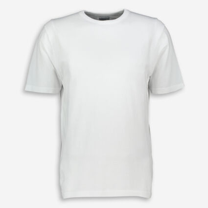 White Textured T Shirt - Image 1 - please select to enlarge image