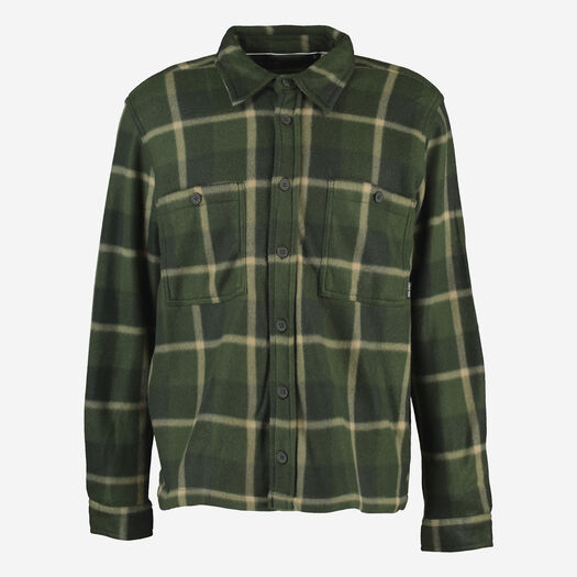 Green Checkered  Fleece Overshirt  - Image 1 - please select to enlarge image