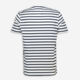 White & Navy Striped T Shirt - Image 2 - please select to enlarge image