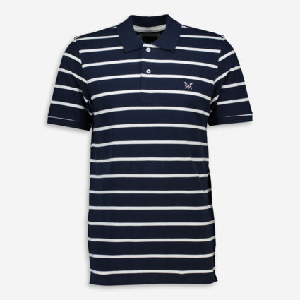 Navy Classic Stripe Polo Shirt - Image 1 - please select to enlarge image
