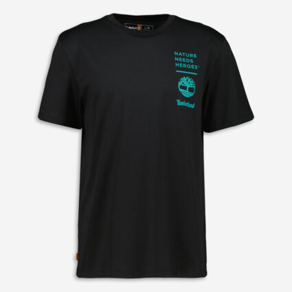 Black Branded Nature T Shirt - Image 1 - please select to enlarge image
