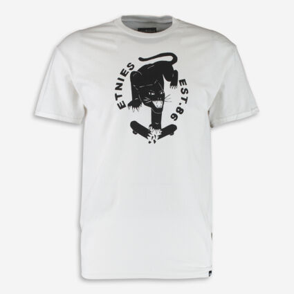 White Big Cat T Shirt - Image 1 - please select to enlarge image