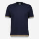 Navy Stripe Trim T Shirt - Image 1 - please select to enlarge image