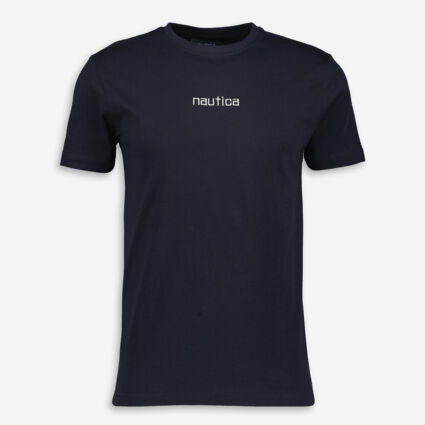 Navy Branded Hatton T Shirt - Image 1 - please select to enlarge image