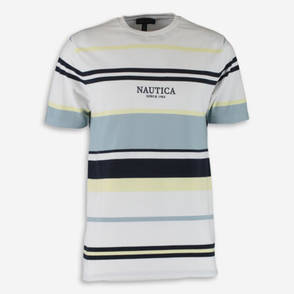 White Striped Perez T Shirt - Image 1 - please select to enlarge image