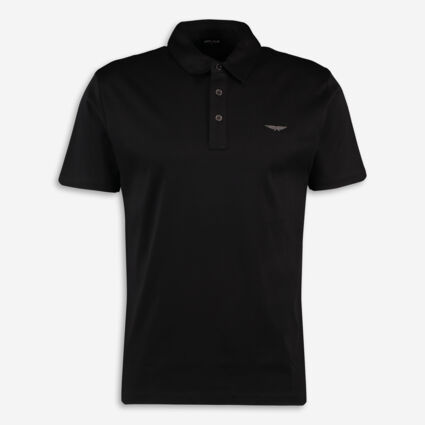 Black Polo Shirt  - Image 1 - please select to enlarge image