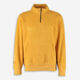 Yellow Zip Neck Sweatshirt - Image 1 - please select to enlarge image