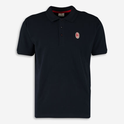 Navy Collared Polo Shirt  - Image 1 - please select to enlarge image