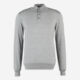 Grey Button Neck Jumper  - Image 1 - please select to enlarge image