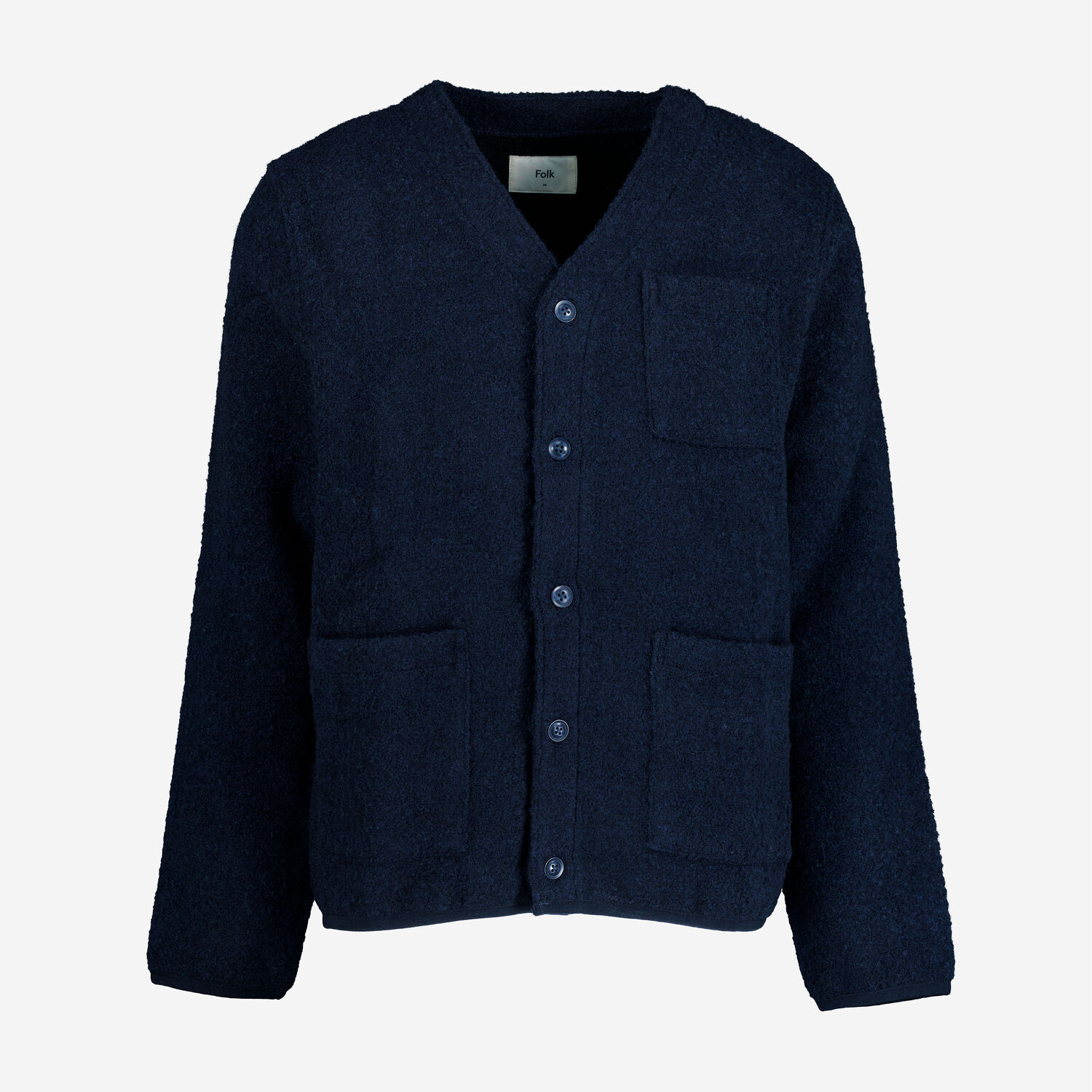 Navy Boiled High Break Wool Blend Cardigan TK Maxx UK