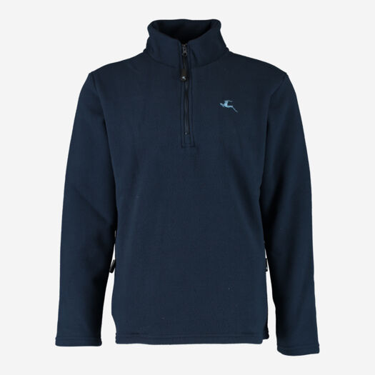 Navy Blue Half Zip Fleece Jumper - Image 1 - please select to enlarge image