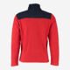 Red & Navy Blue Full Zip Fleece Sweatshirt - Image 2 - please select to enlarge image