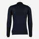 Navy Textured Knitted Long Sleeve Polo Shirt - Image 2 - please select to enlarge image