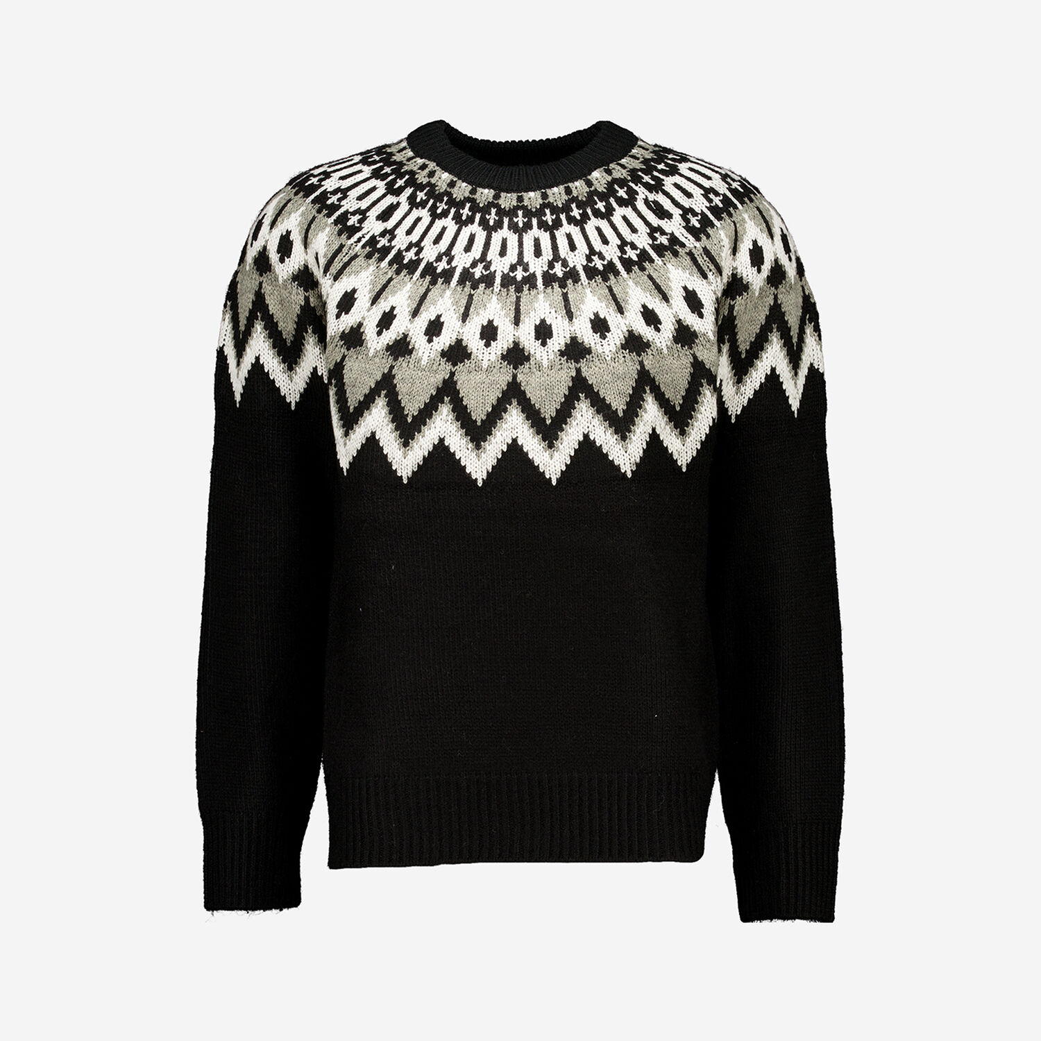 Black Fair Isle Knitted Jumper TK Maxx UK - Main Image