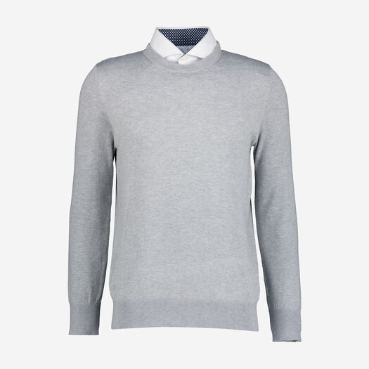 Grey Twofer Office Jumper - Image 1 - please select to enlarge image