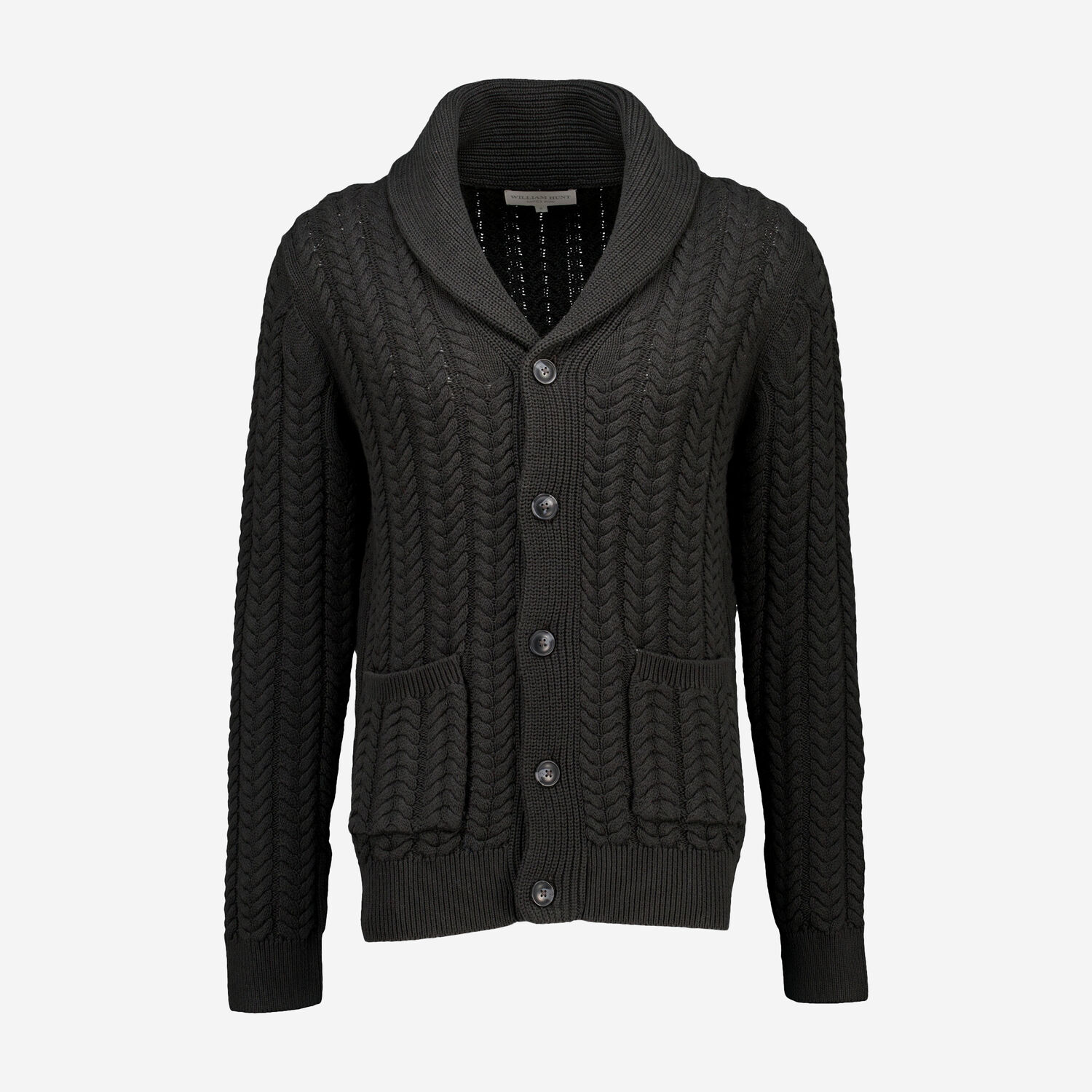 Dark Green Shawl Cable Knit Cardigan TK Maxx UK