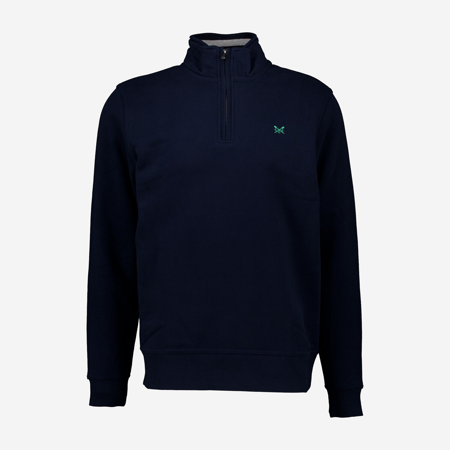 Navy Zip Neck Fleece Lined Sweatshirt TK Maxx UK