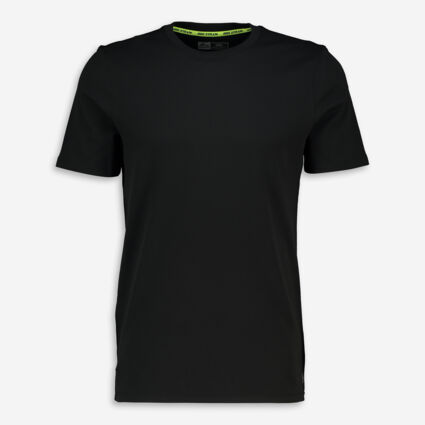 Black Waffle Texture T Shirt - Image 1 - please select to enlarge image