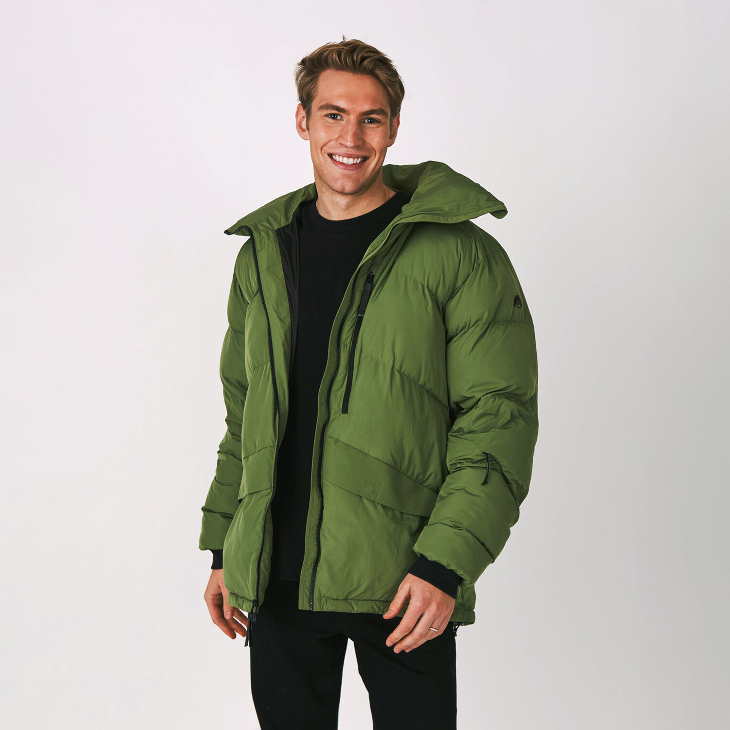 Green Puffer Hooded Jacket TK Maxx UK - Main Image