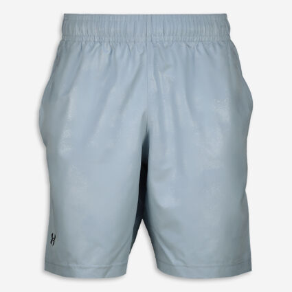 Pale Blue Sheen Sports Shorts - Image 1 - please select to enlarge image